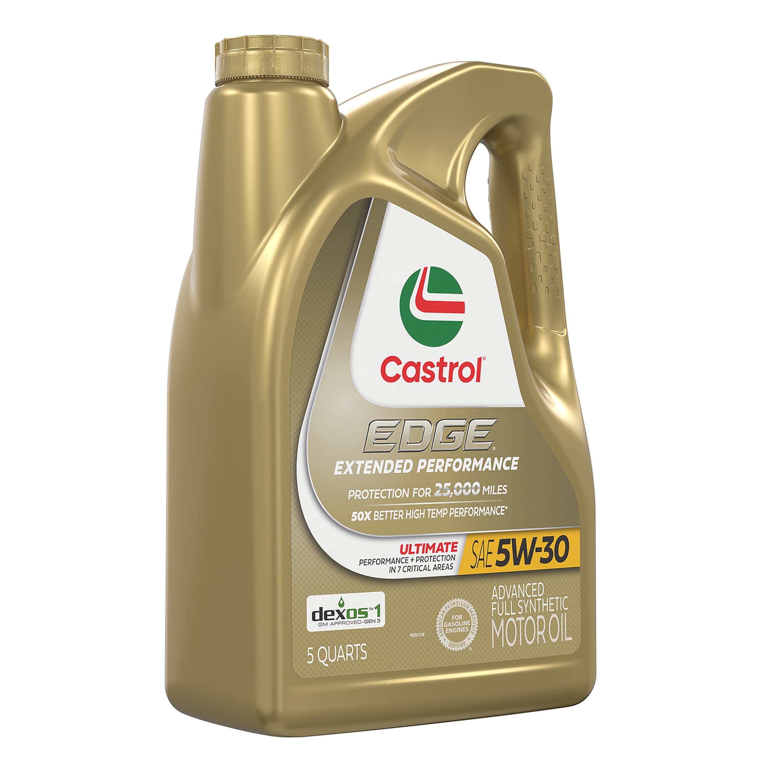 Castrol EDGE cap and spout ready for accurate pouring and spill control