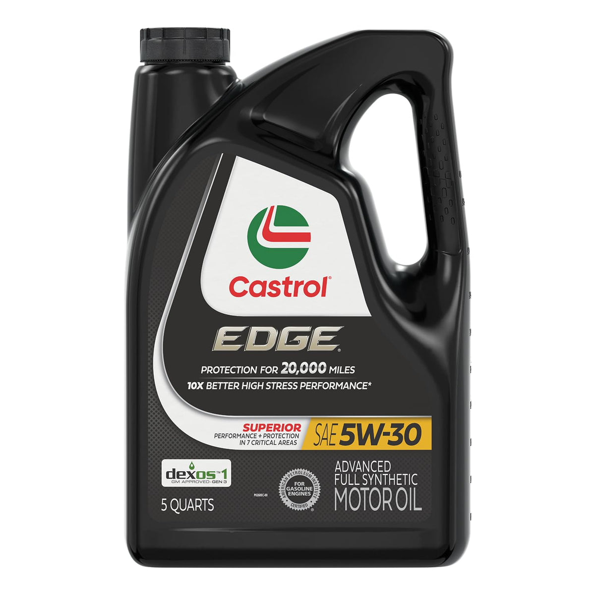 Castrol EDGE front bottle showing product and benefits