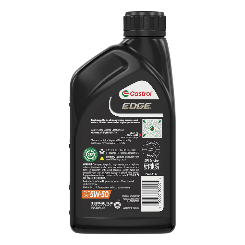 Castrol EDGE oil texture on a surface demonstrating smooth viscosity