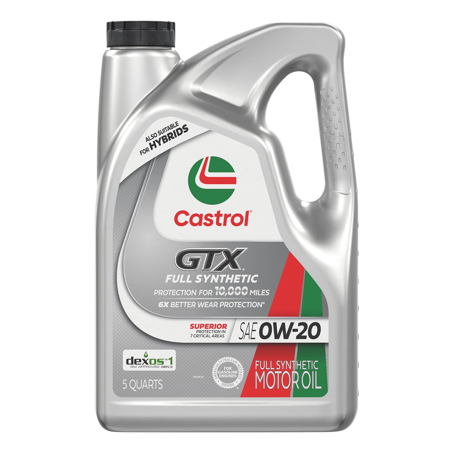 Castrol side label close-up showing specifications and approvals for consumer confidence