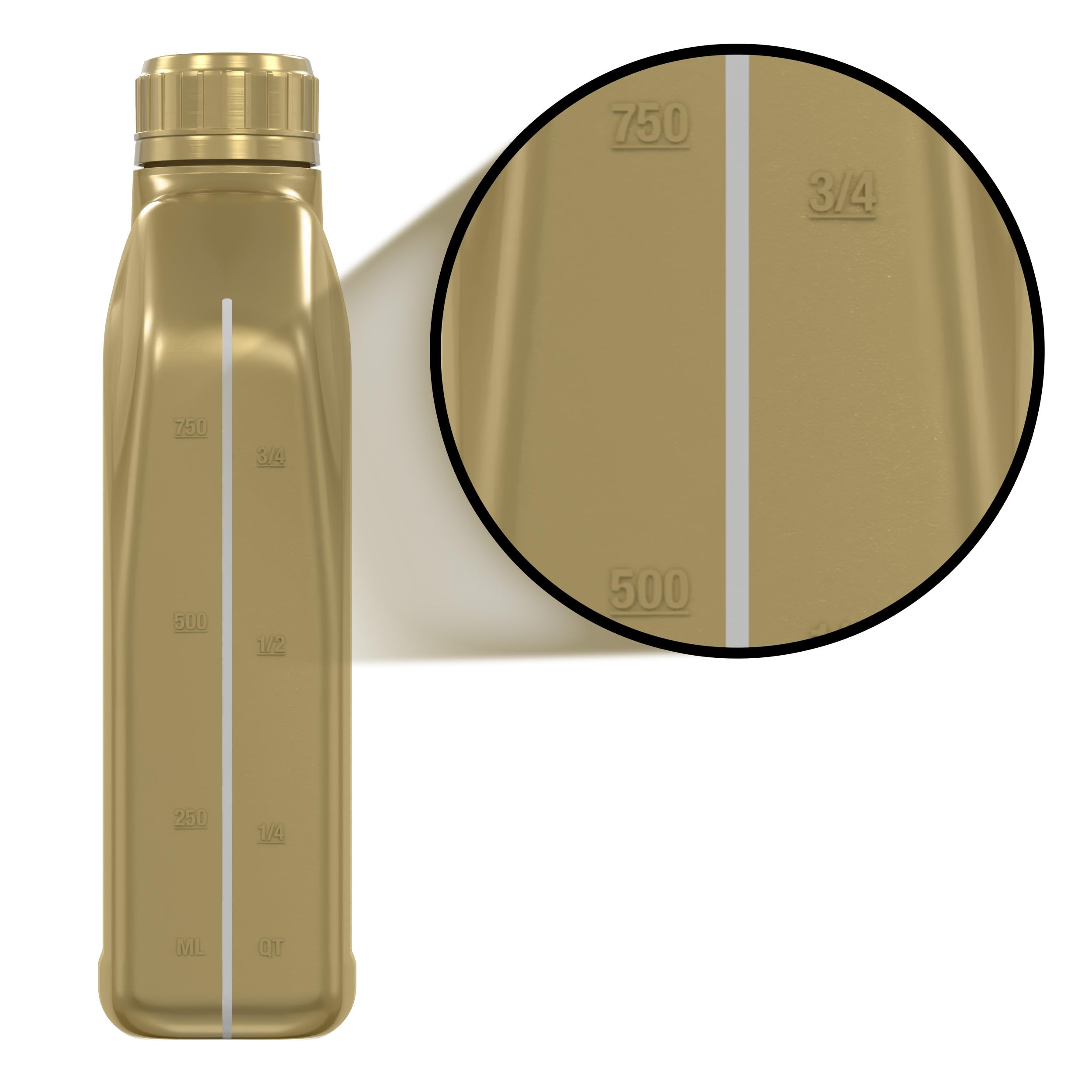 Castrol Power1 bottle near a rider on road conveying high-temp stability benefit