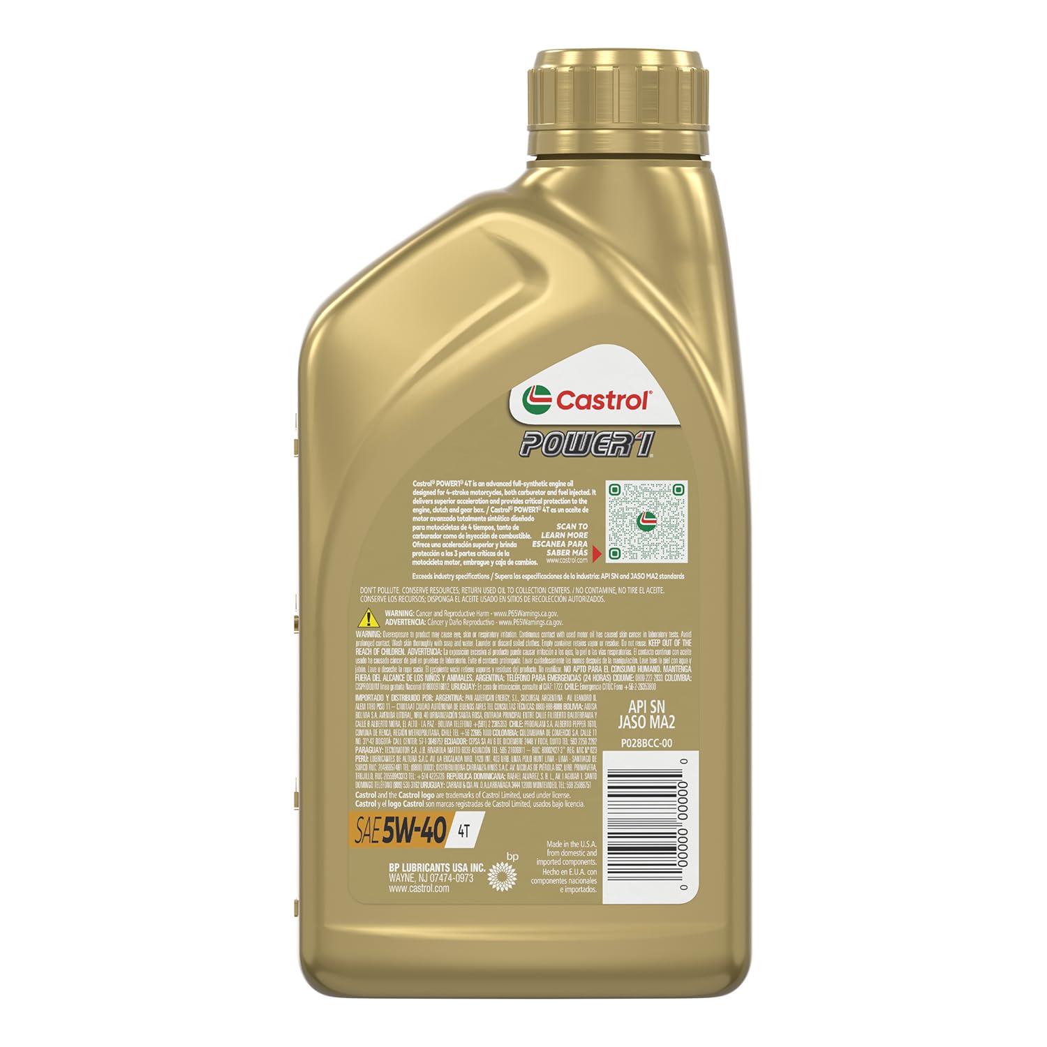 Castrol Power1 oil texture drop demonstrating smooth low-friction lubrication