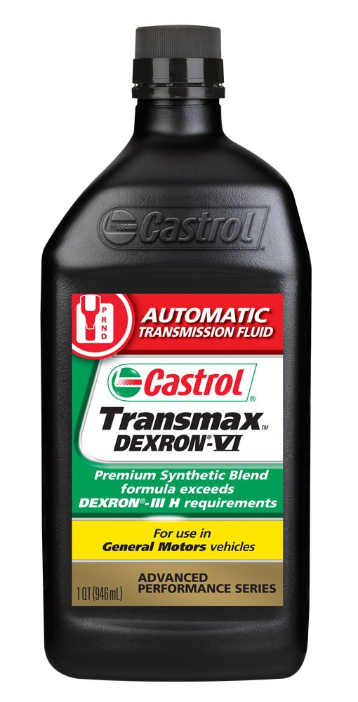 Castrol Transmax front packaging showing 1 quart bottle and clear labeling benefits