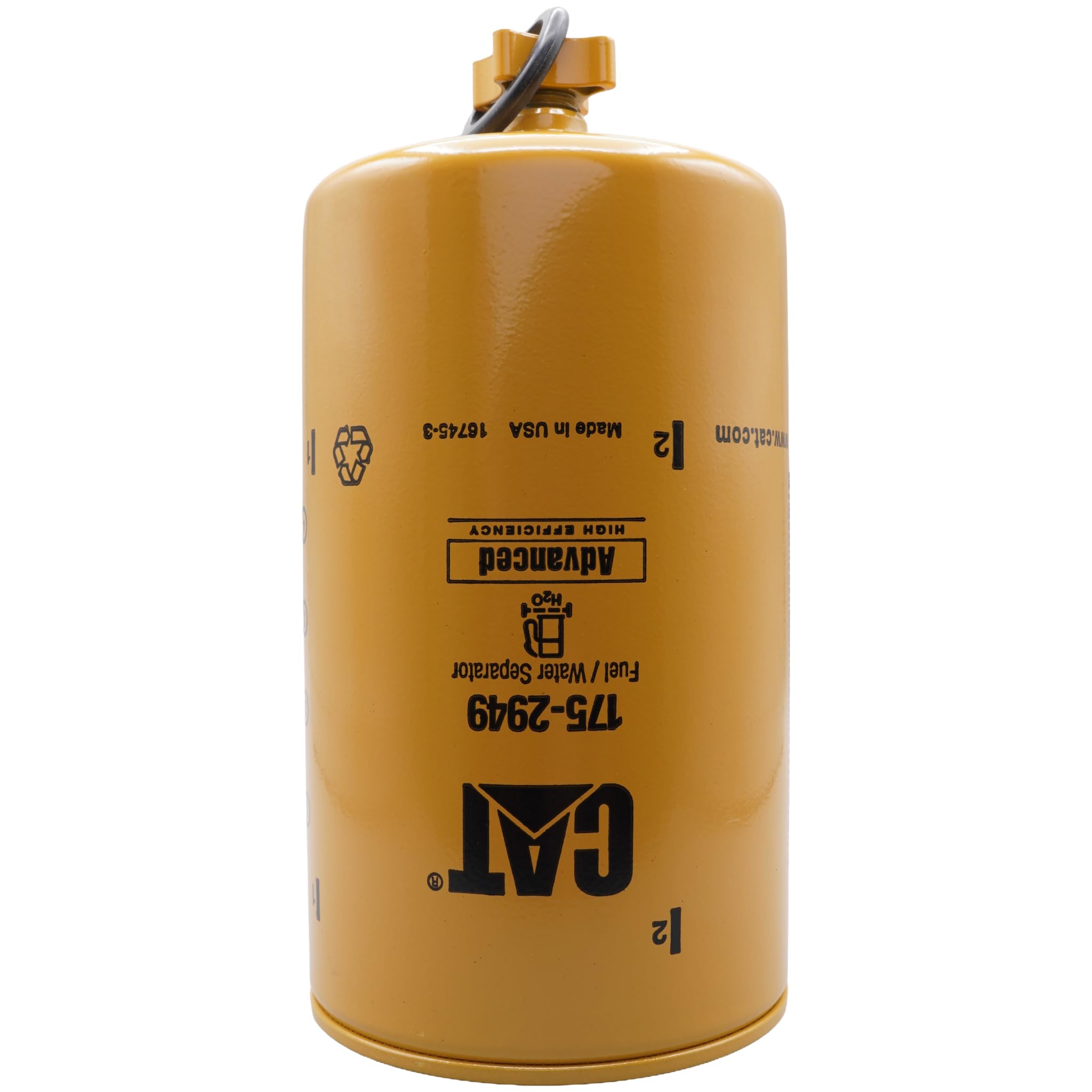 CAT 1R-0750 pressure filter media texture demonstrating fine 2-micron protection