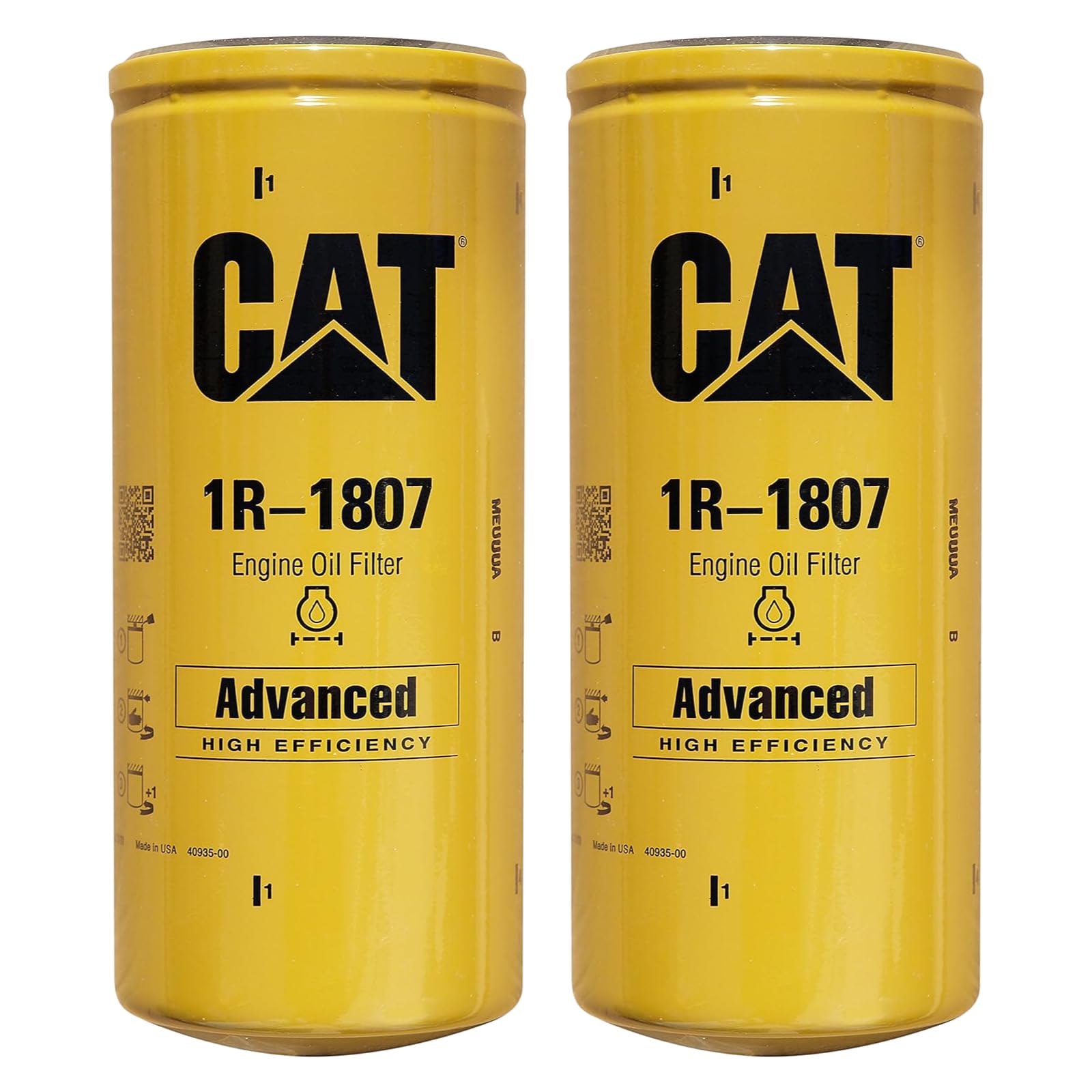 CAT 1R-1807 front view showing label and brand for correct part identification and trust