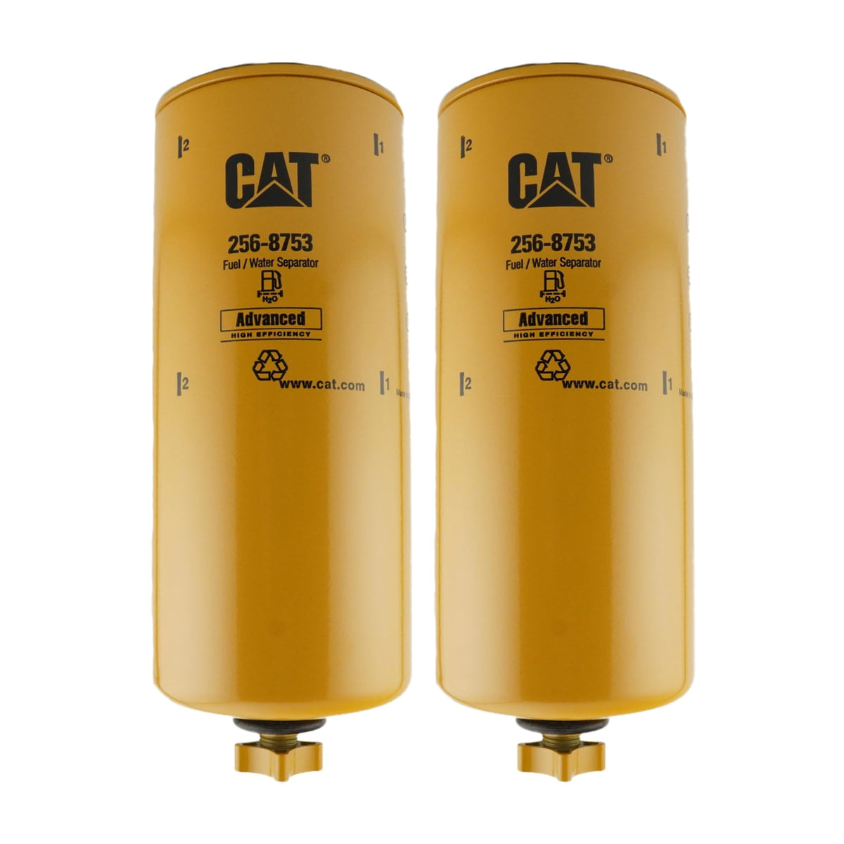 CAT 256-8753 front view showing label and specs, ensures correct part fit