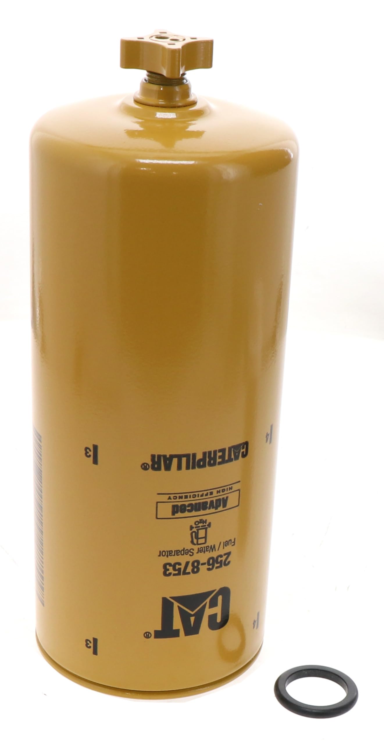 CAT 2568753 close-up of filter media and seal delivering efficient water separation