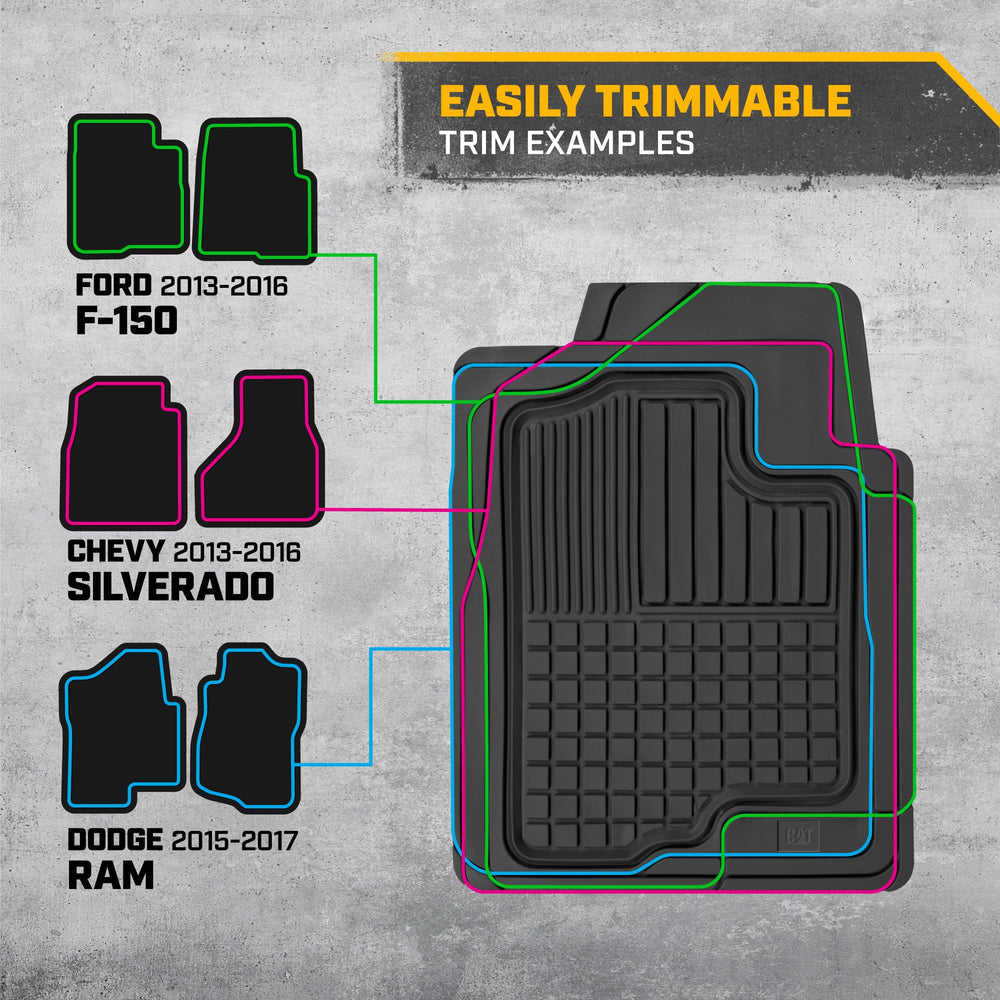 CAT mat installed in truck delivering full-coverage protection