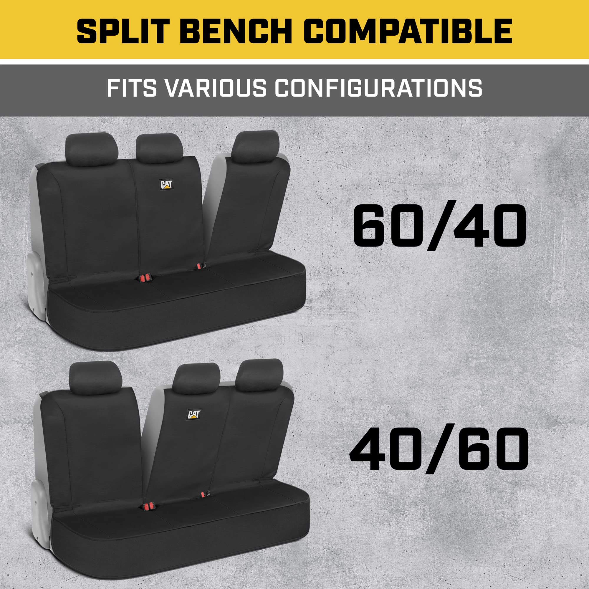 CAT demonstration of 60/40 split fold for cargo and seat access