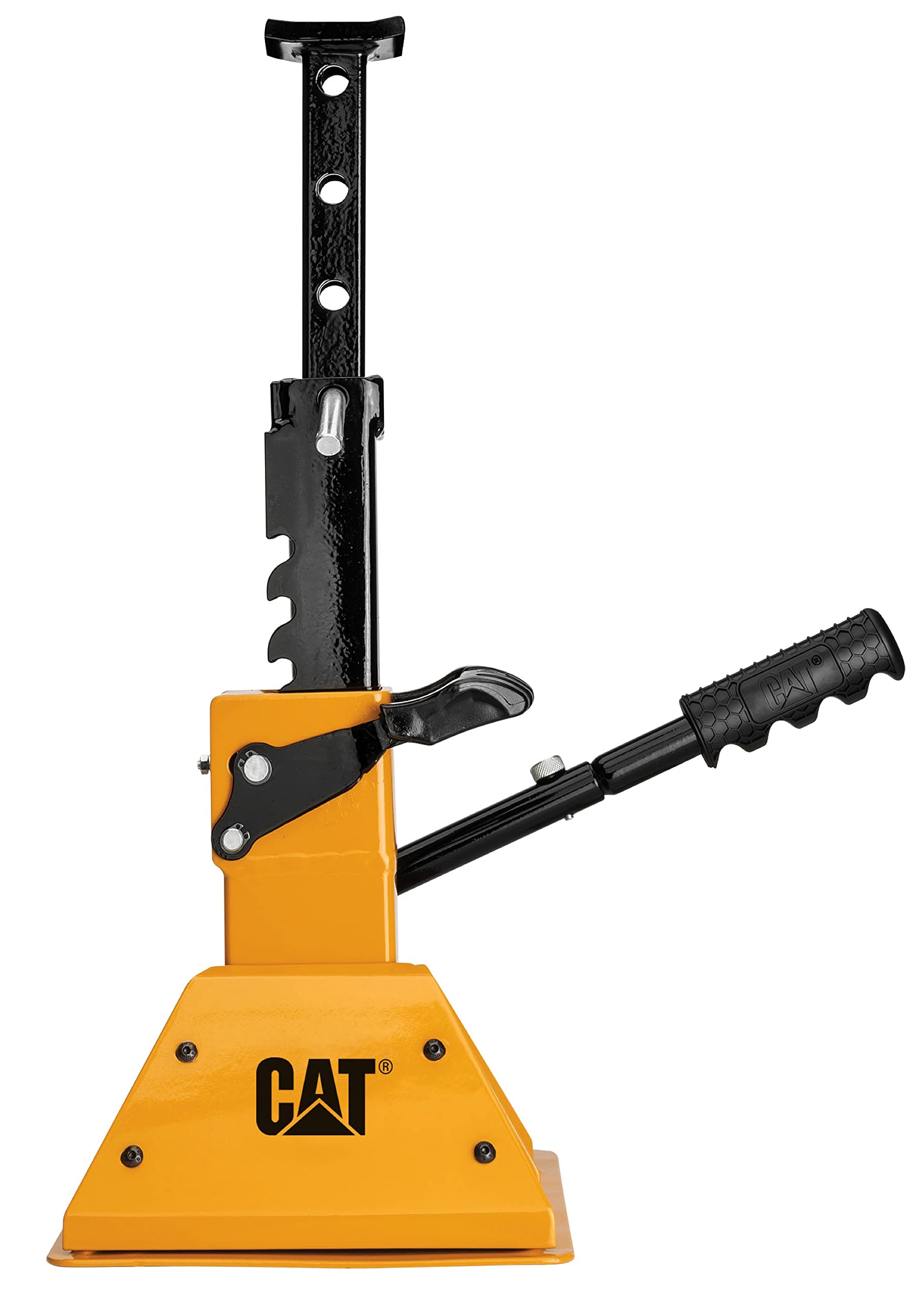CAT jack packed in a vehicle trunk illustrating portability and roadside readiness