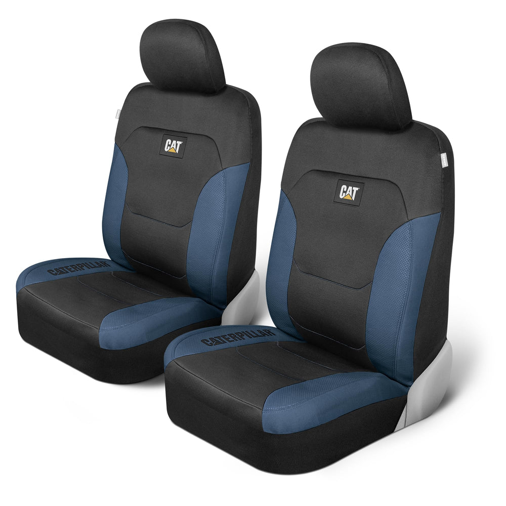 CAT front view seat covers fitted, shows refreshed interior and protection