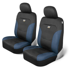 CAT front view seat covers fitted, shows refreshed interior and protection