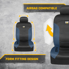 CAT installed seat covers in a vehicle illustrating overall fit and finish