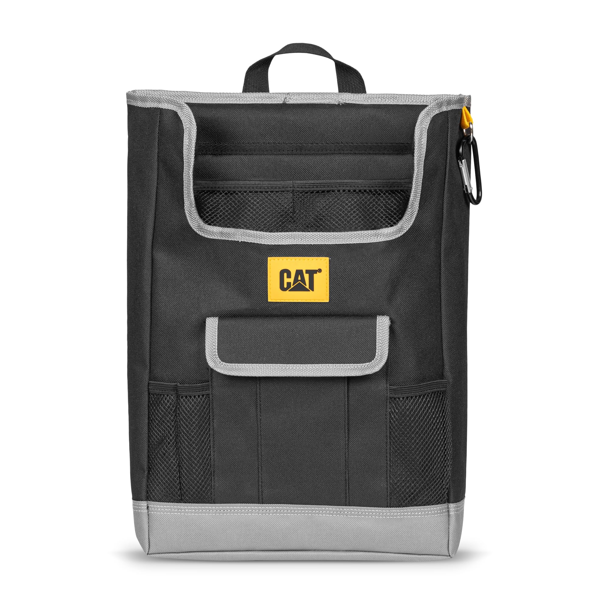 CAT folded organizer being carried outside the car showing portable convenience