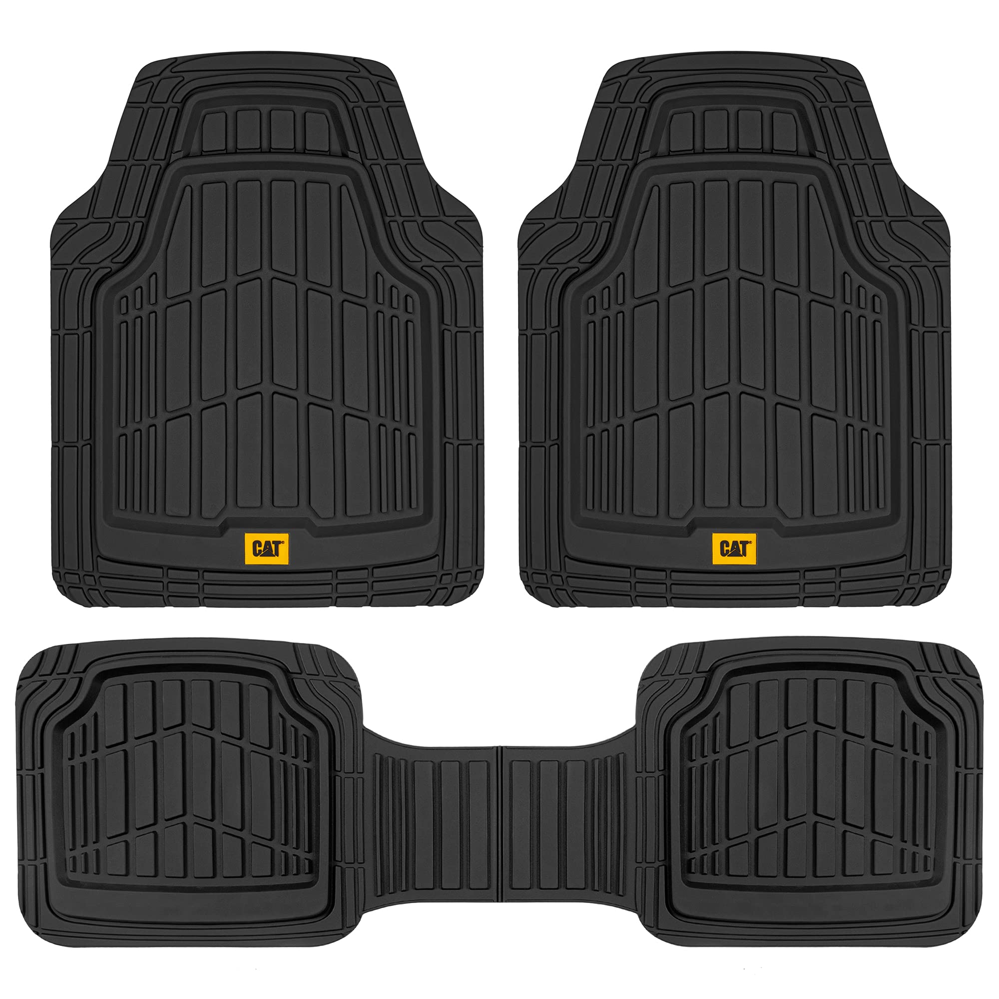 CAT ToughRide front mat top view showing deep-dish capture and protection