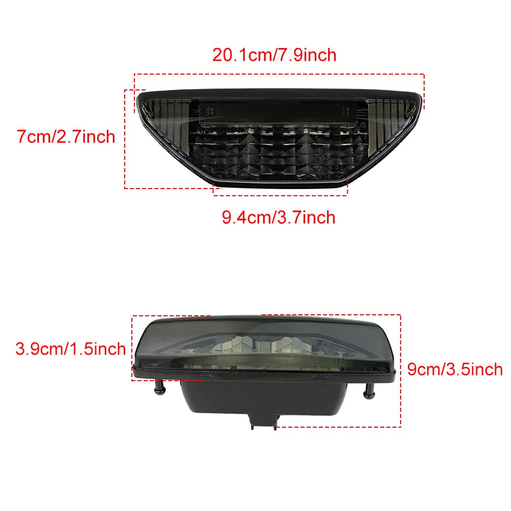 Cavauu tail light beside a ruler showing compact size and easy swap