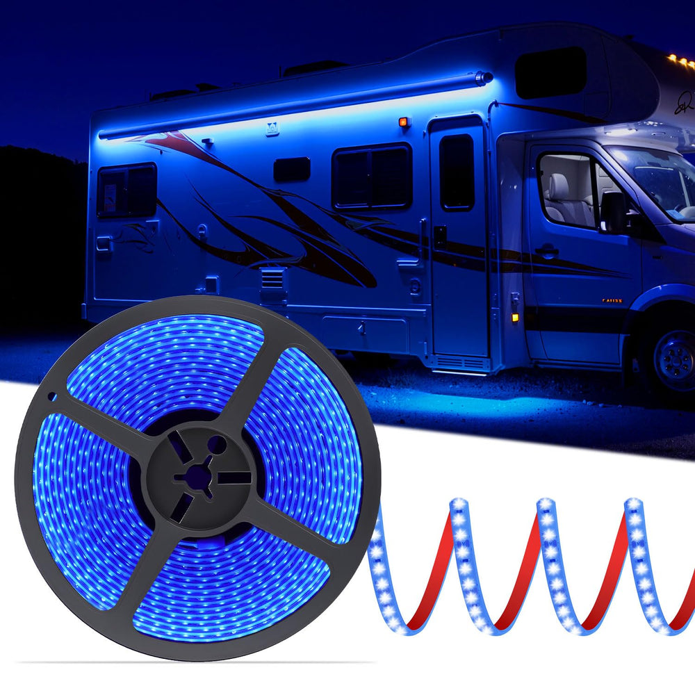 CCBASEBALL front packaging showing 20ft blue LED strip and benefits