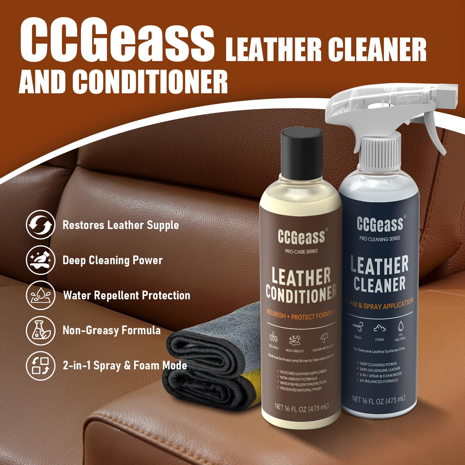 CCGeass foam texture close-up lifting dirt with gentle action