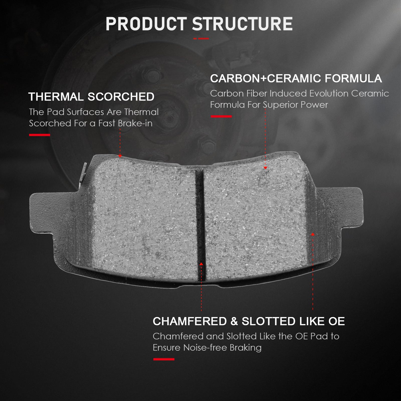 cciyu ceramic pad close-up surface highlighting smooth compound for reduced dust production