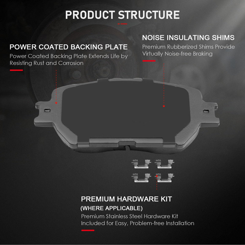 cciyu pad backplate with gasket detail reducing vibration and noise