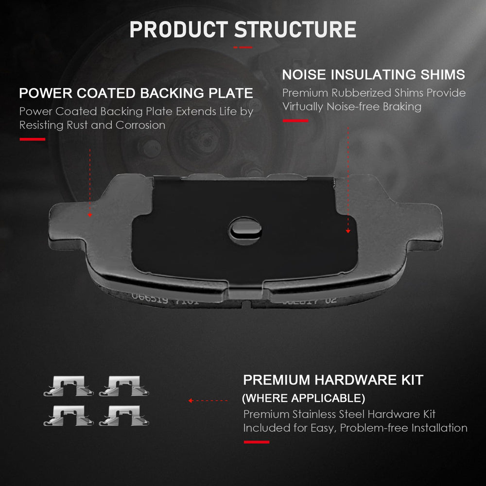 cciyu pad thickness measurement showing OEM-spec dimensions for reliable fit