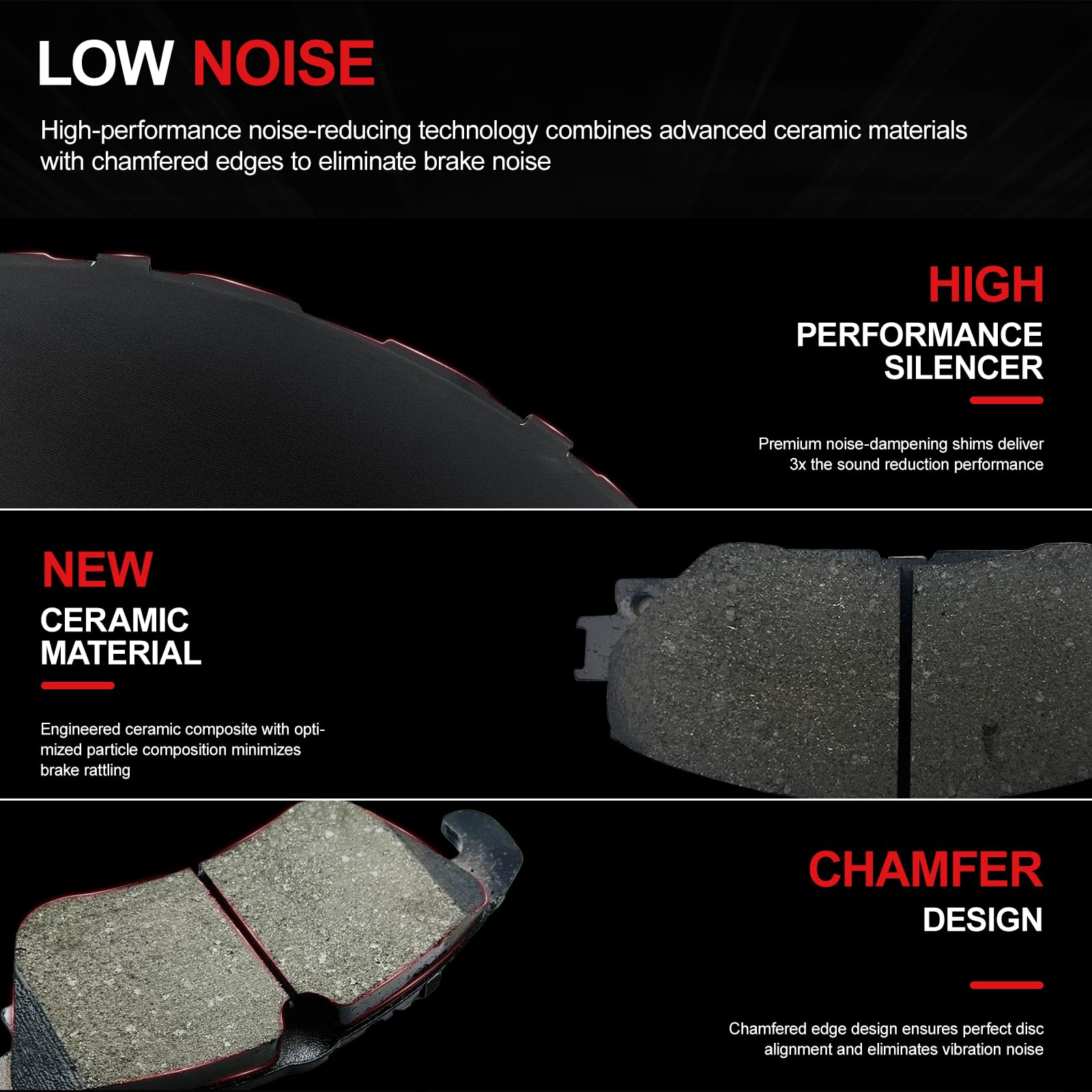 CCTECHMASS close-up of ceramic-blend texture for durable braking performance