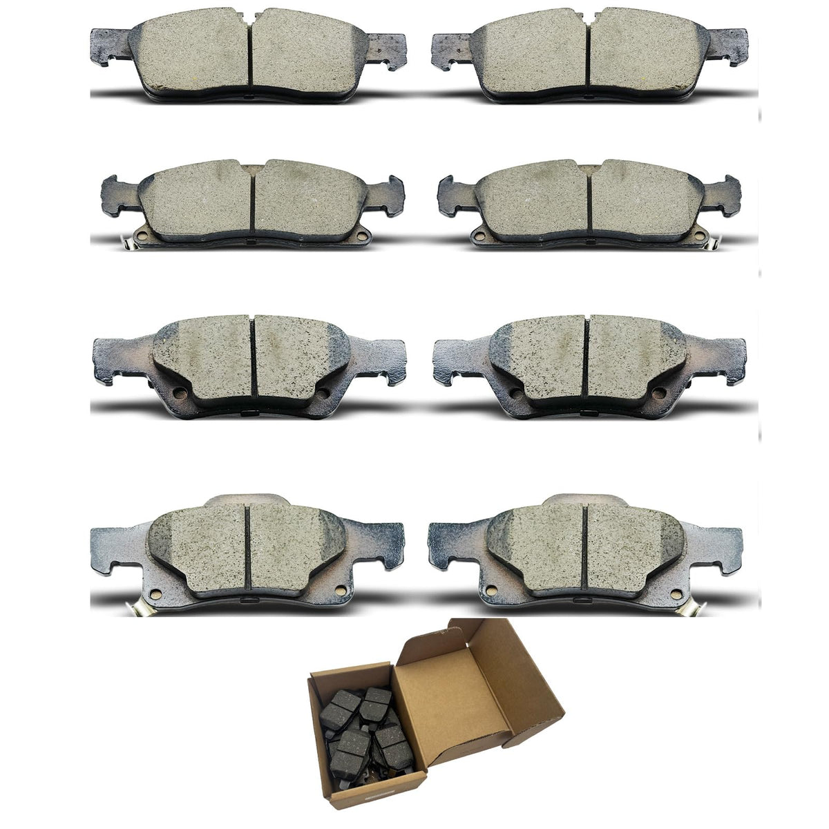 CCTECHMASS front pads in package showing complete kit and fitment benefit