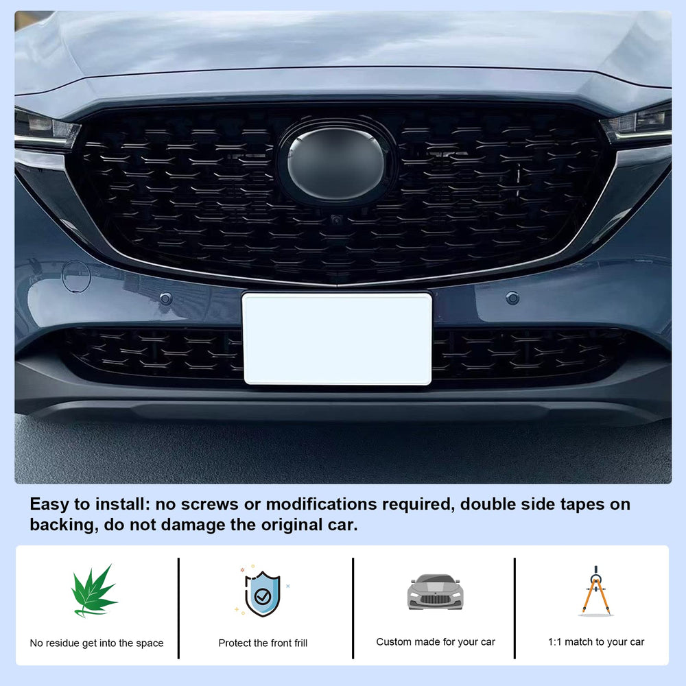 CDEFG installed on CX-5 with license plate illustrating tidy lower bumper