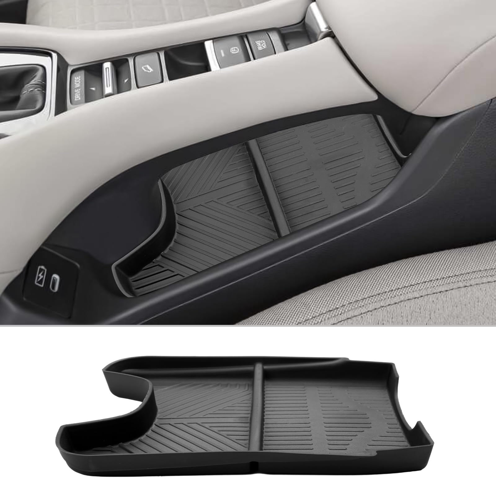 CDEFG front view of HR-V console organizer showing tidy compartments and quick access
