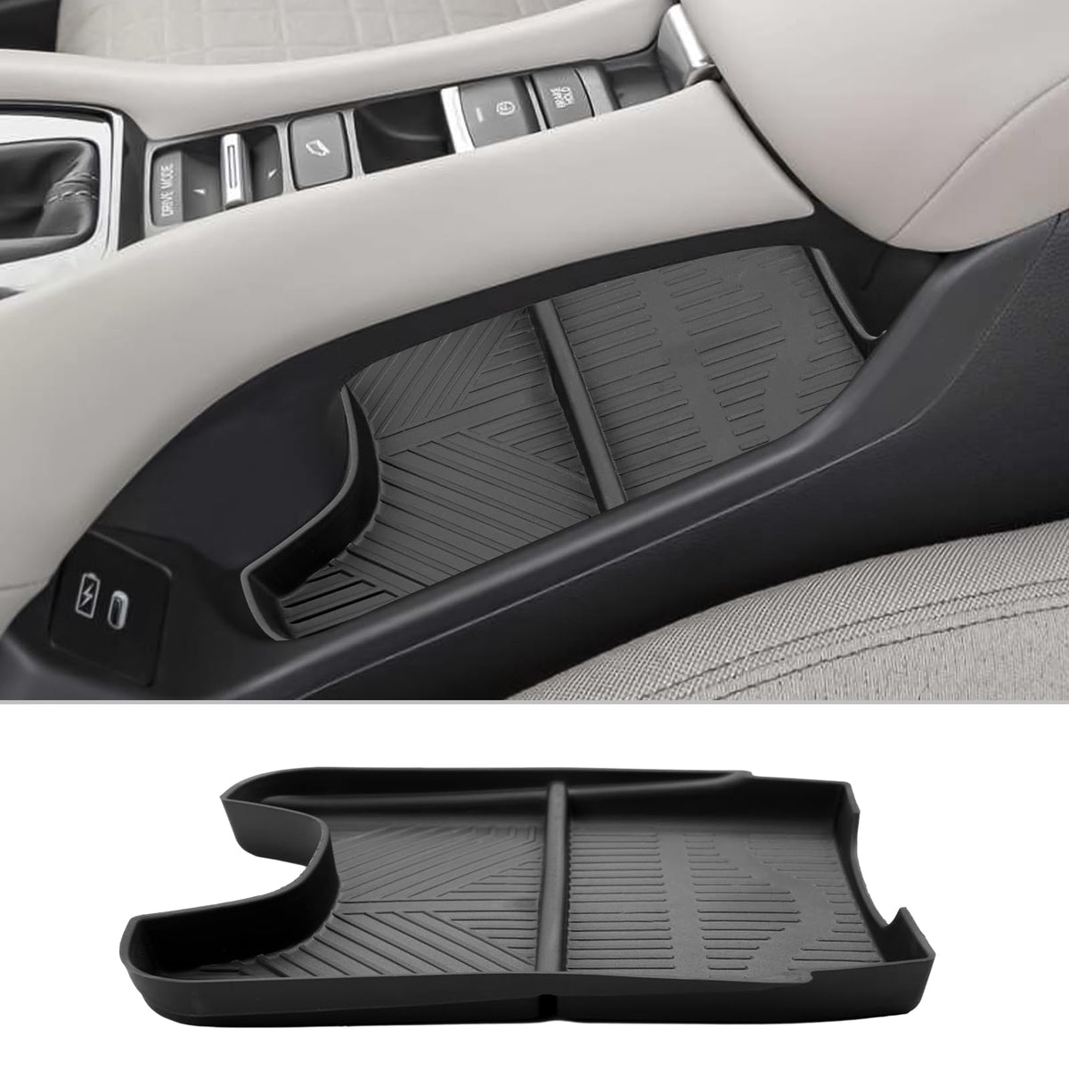 CDEFG front view of HR-V console organizer showing tidy compartments and quick access