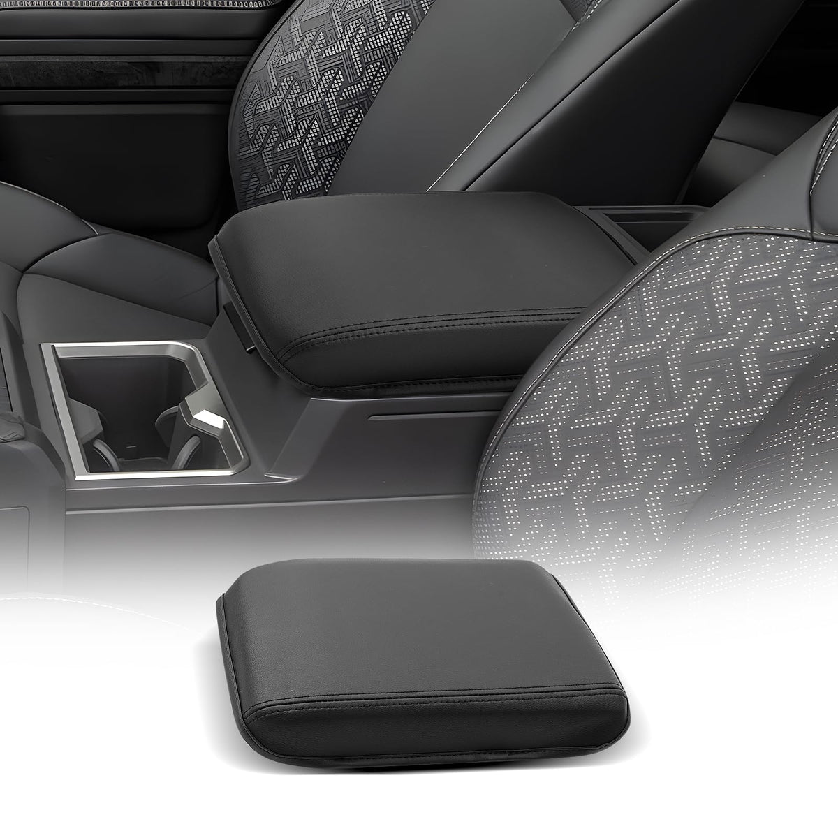 CDEFG front view on Tacoma center console showing clean fit and protection