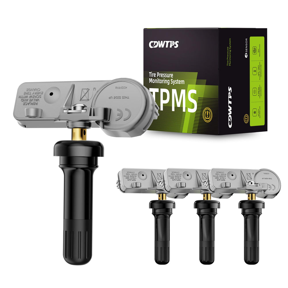 CDWTPS front packaging showing four pre-programmed TPMS sensors and clear branding benefit