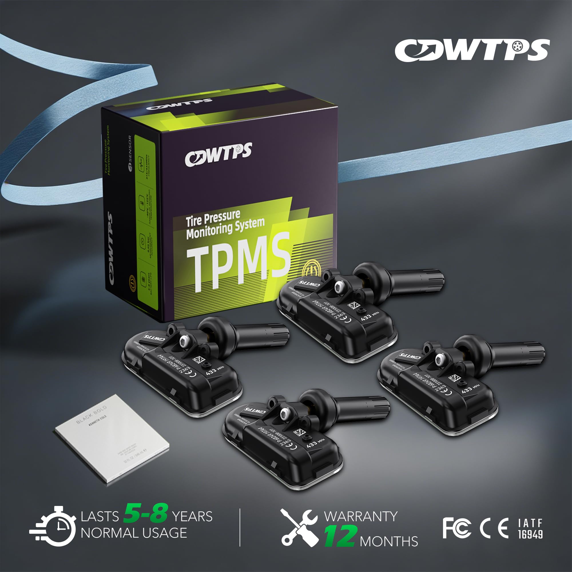CDWTPS sensor with common TPMS tools suggesting simple DIY installation and re-learn