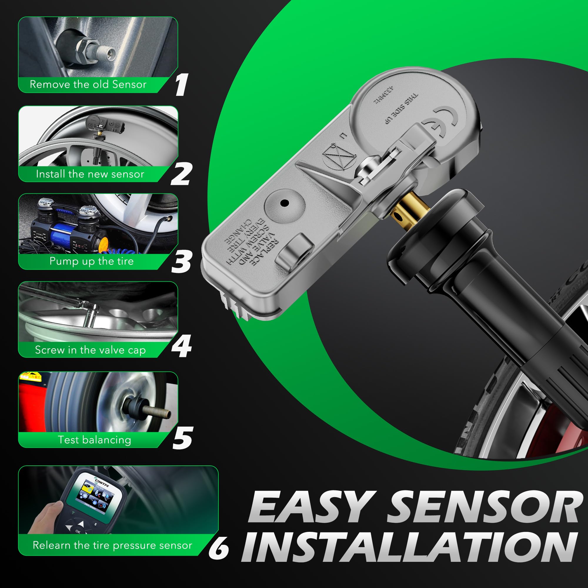 CDWTPS single sensor beside ruler to show compact size and easy handling advantage