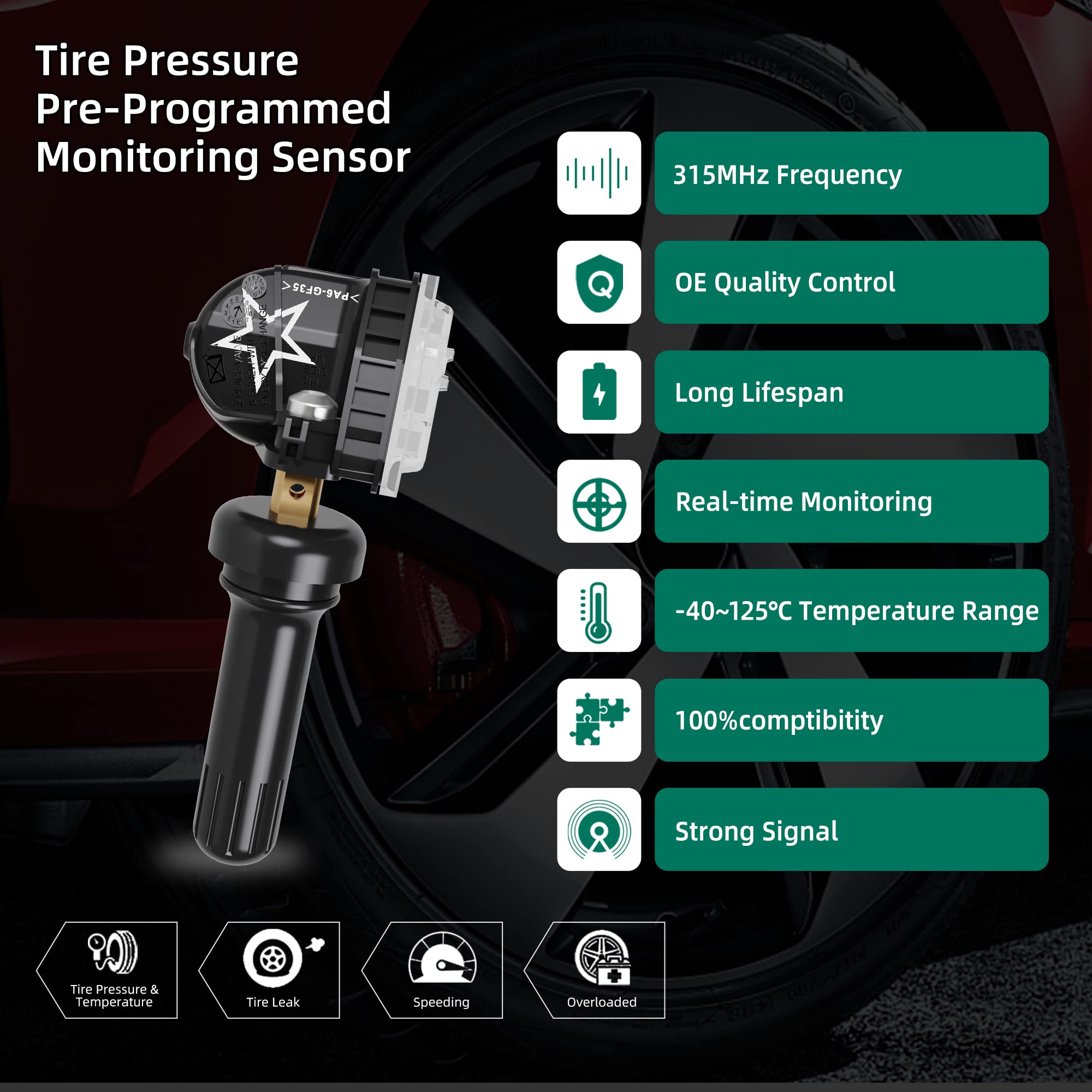 CDWTPS sensor label with OEM numbers for accurate vehicle fitment benefit