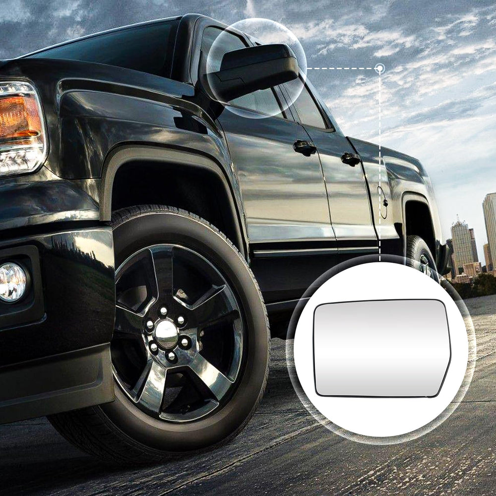 Cenfeild mirror on driving F-150 demonstrating improved side visibility