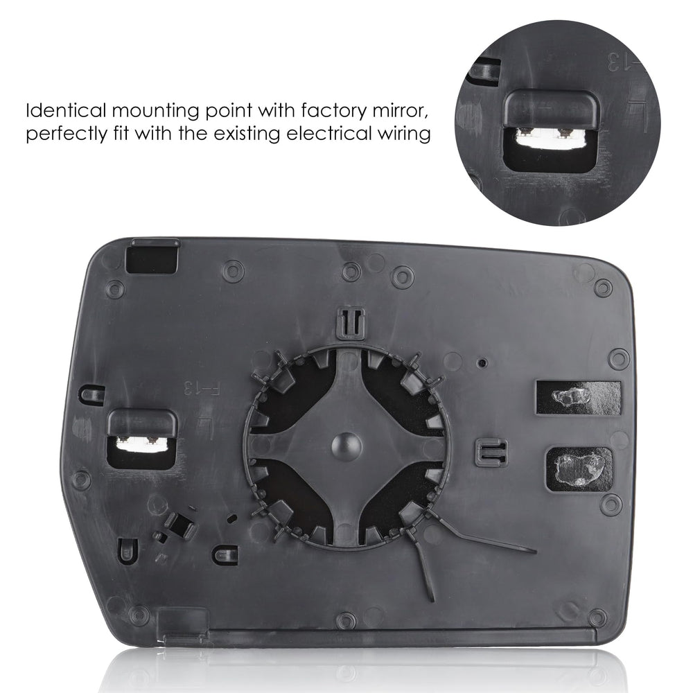 Cenfeild mirror glass snapped into F-150 housing restoring original appearance