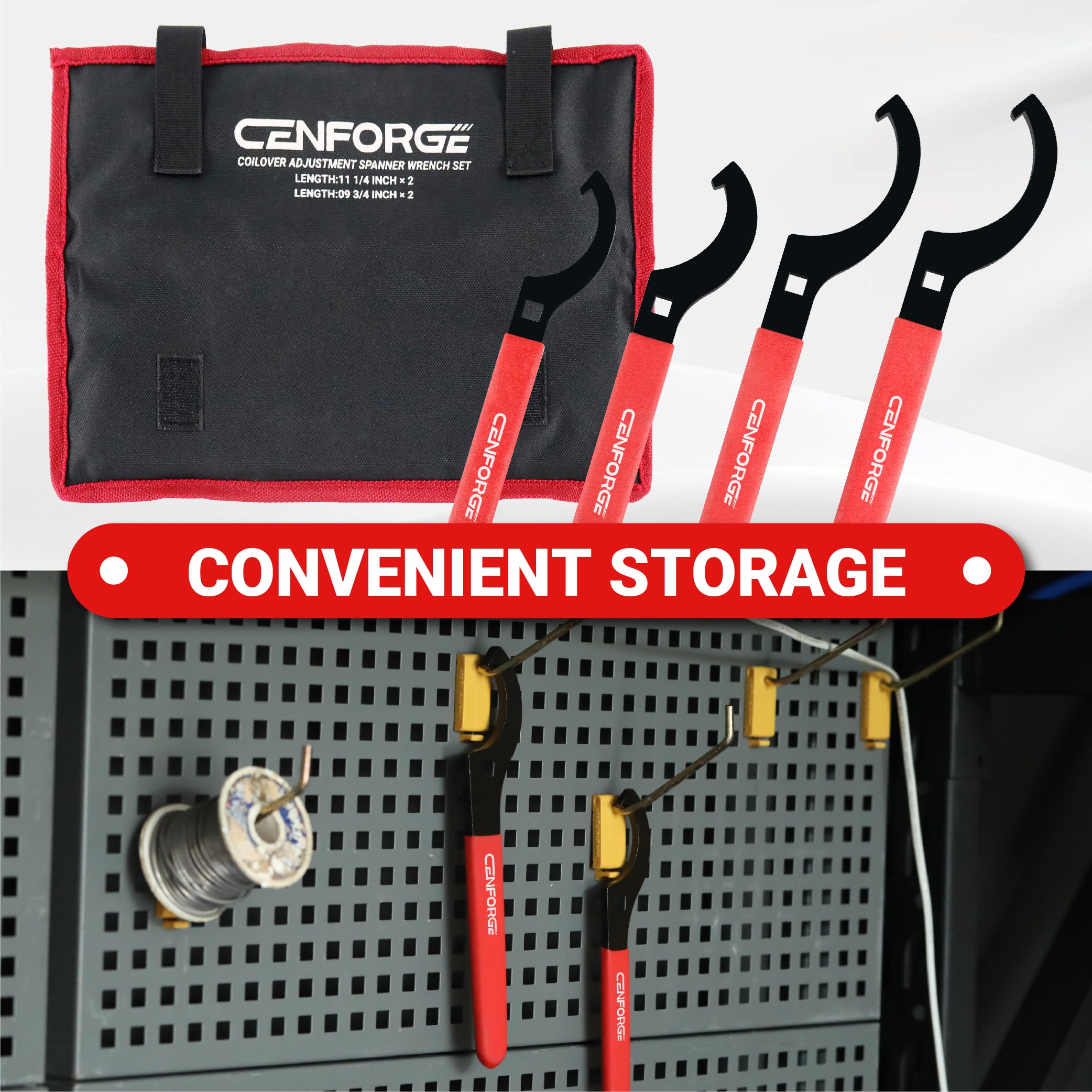 CENFORGE roll-up canvas pouch keeping spanner wrenches protected and transportable