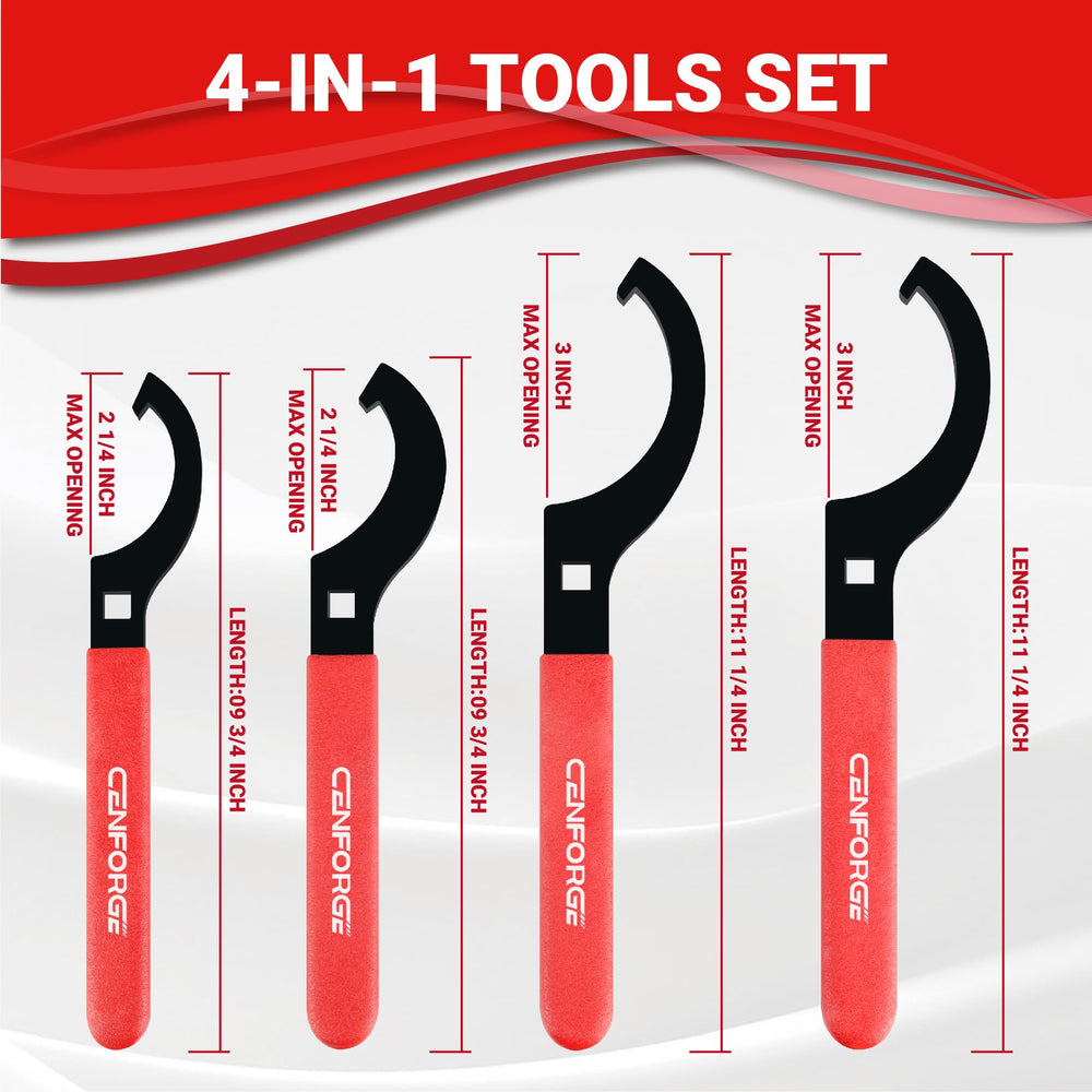 CENFORGE close-up of large wrench hook profile delivering secure collar engagement