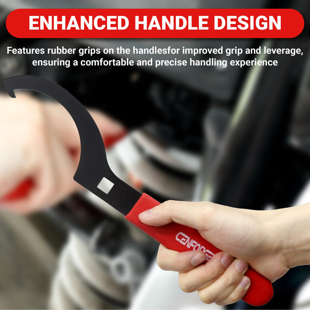 CENFORGE red rubber handle texture for improved grip and reduced hand fatigue