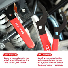 CENFORGE detail of small wrench on a locking collar for precise adjustment control