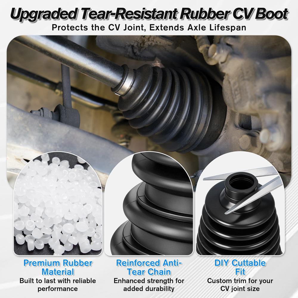 Ceoighe CV boot installed on joint demonstrating sealed protection