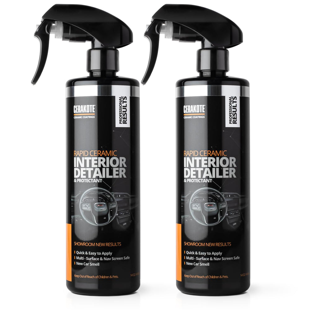 CERAKOTE front label two-pack showing product identity and benefits