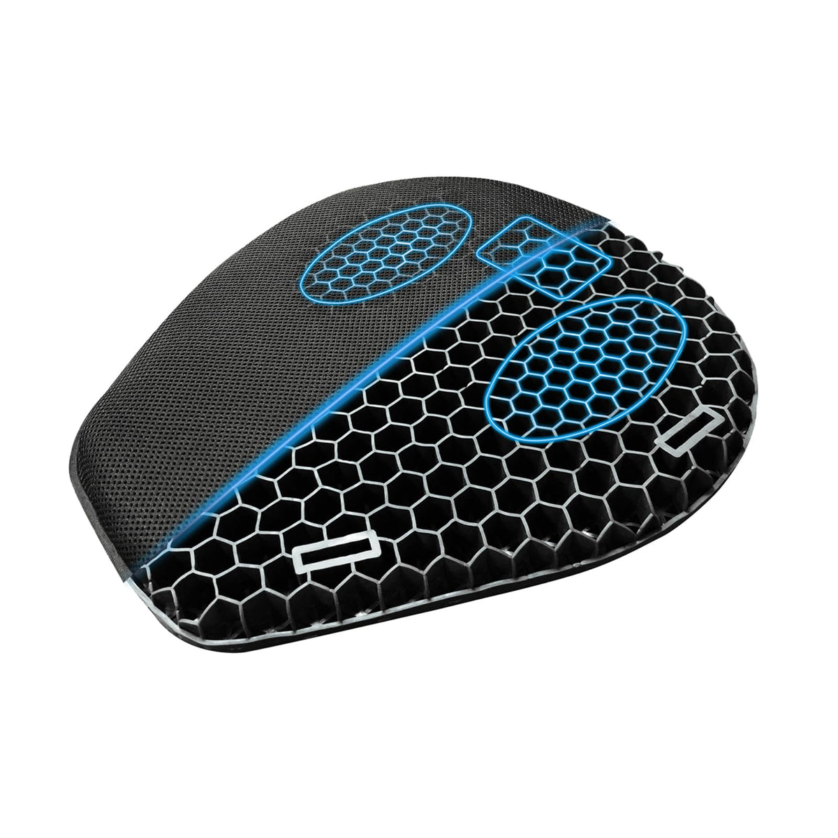 CERITORN front view of large gel seat cushion showing shape and fit benefit of added comfort