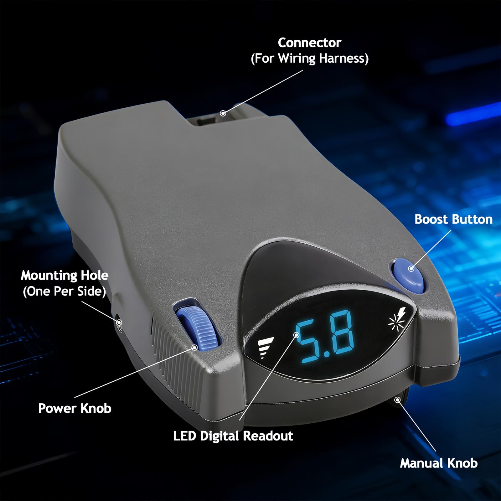 cermep auto manual override slider detail for instant driver-controlled braking