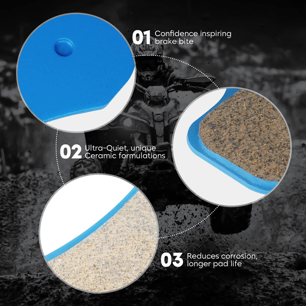 Chabushi close-up of ceramic friction surface highlighting low-dust performance