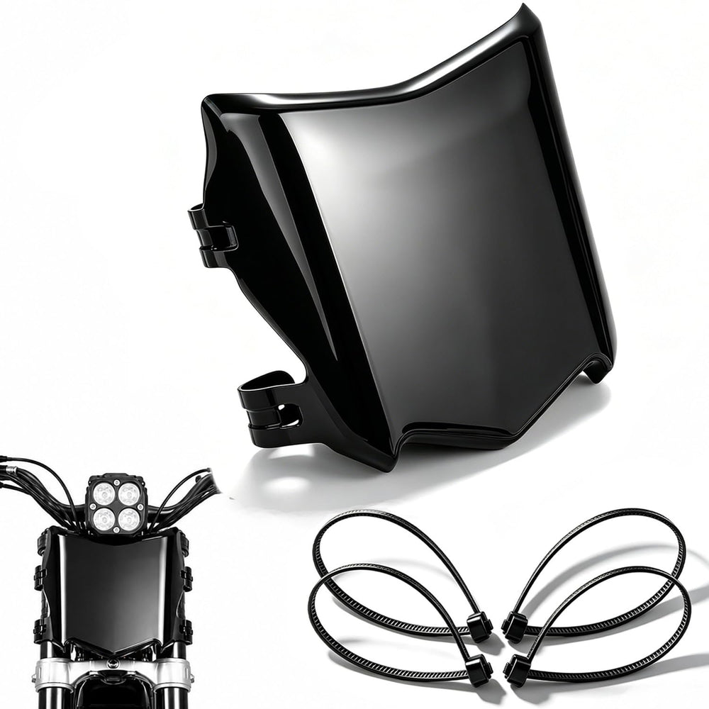 CHANGCHENG front plate mounted on trail bike demonstrating rugged styling benefit