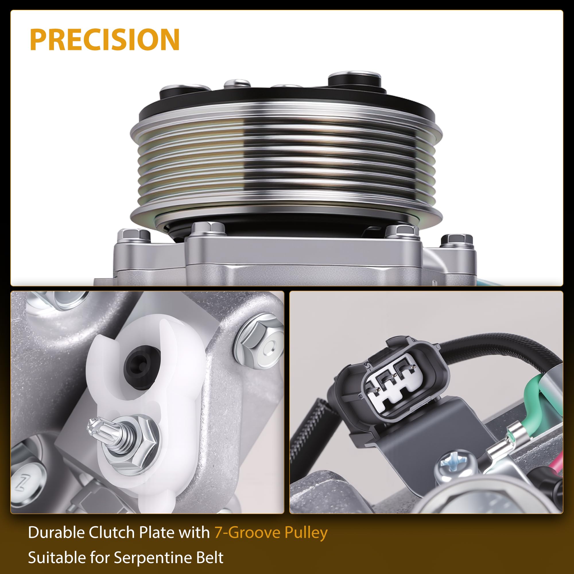 ChaoTianxia compressor installed in engine bay illustrating correct scale and compatibility