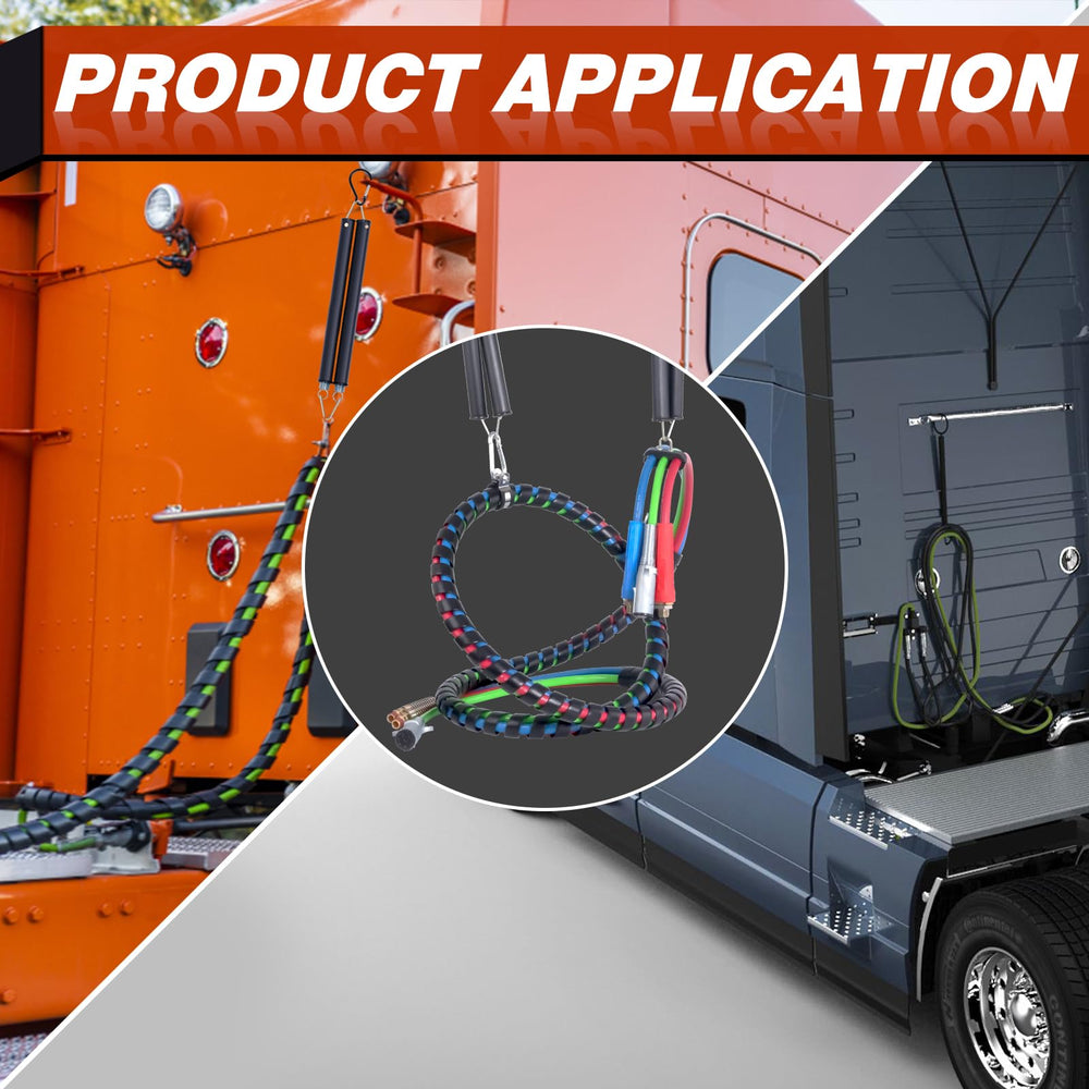 CheeMuii kit installed on semi truck trailer showing organized air lines for reduced wear and safer routing