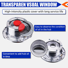CheeMuii clear oil window close-up showing durable inspection visibility benefit